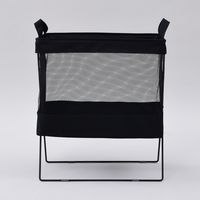 YAMAZEN 【荷物入れ】メッシュバスケット ハイタイプ M 折りたたみ 収納ボックス HTB-MH(BK) 1個