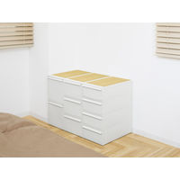 吉川国工業所 クロゼット・システム 引出し(L)2個組(竹製天板付き) AW CS-D3*2P-BT_AW 1セット