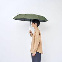 コジット 折り畳み傘 晴雨兼用 3段 大きめ カーキ 4969133921841 1本　紫外線、近赤外線99.9%カット