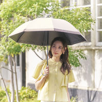 コジット 傘 晴雨兼用 ロング 長傘 アイボリー 4969133920233 1本　紫外線、近赤外線99.9%カット