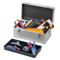 JEJアステージ　アルミツールボックス トレー付 ALーB365 シルバー　　1個