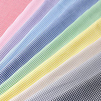 日本紐釦貿易 40sギンガムチェック 小 巾110cm×3m切売カット ブラック B53000Z-106-3M 1セット(巾110cm×3m（直送品）