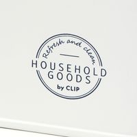 木の蓋ランドリーコンテナ M HOUSEHOLD GOODS ホワイト studio CLIP