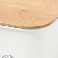 木の蓋ランドリーコンテナ S HOUSEHOLD GOODS ホワイト studio CLIP