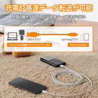 エレコム ライトニングケーブル USBーA to Lightning 1.5m 高耐久 白 PETーALMT15WH 1個