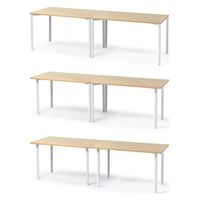 サンワサプライ eテーブル 受注生産品 幅1200×奥行700mm 薄い木目×ホワイト MEF-12070LM 1台（直送品）