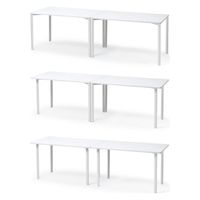 サンワサプライ eテーブル 受注生産品 幅1200×奥行700mm ホワイト MEF-12070W 1台（直送品）