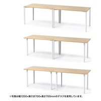 サンワサプライ eテーブル 受注生産品 幅1600×奥行600mm 薄い木目×ホワイト MEF-16060LM80 1台（直送品）
