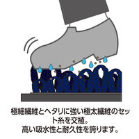 テラモト 雨天用マット ラインアート ネイビーブルー 900×1500mm 屋内用  MR0560463　1枚