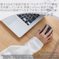 ワイヤレスマウス 静音 Bluetooth/無線2.4GHz 5ボタン+チルト S 黒 M-SH31MBSKXBK エレコム 1個