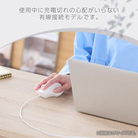 マウス 有線 静音マウス 5ボタン+チルト Sサイズ 白 M-SH31UBSKWH エレコム 1個