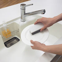 キッチンスポンジ Ag+ 銀抗菌 ソフトスポンジ キズつけにくい ソフトな洗い心地 日本製 1個 東和産業