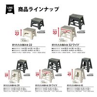 菊屋(KK) 折りたたみ踏み台22 ダークグレー 4582451307526 1個