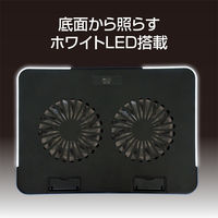 ナカバヤシ ノートPCクーラー　2WAY　2FAN　スタンダード　11～15.6インチ対応 NSFー09BK 1個