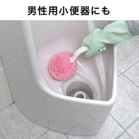 サンコー トイレブラシ 傷がつきにくい 業務用 ふわふわトイレ洗いクリーナー 1個 ピンク びっくりフレッシュ BA-72 単品