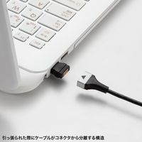 サンワサプライ  ブレイクアウェイCAT6A LANケーブル（マグネット・スリム・1m） KB-SL6ABA-01BK（直送品）
