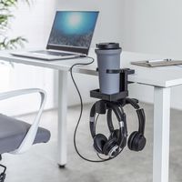 サンワサプライ  ドリンクホルダー付きヘッドホンフック PDA-STN74BK（直送品）