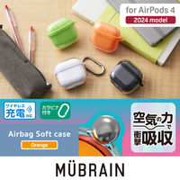 AirPods 4 ケース 用 ソフト カバー 衝撃吸収 落下防止 オレンジ AVA-AP06AIR2DR エレコム 1個（直送品）