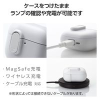 AirPods 4 ケース 用 耐衝撃 衝撃吸収 フタ開閉ロック機能 ホワイト AVA-AP06TSLWH エレコム 1個（直送品）