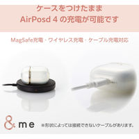 AirPods 4 ケース 用 ソフト カバー 落下防止 クリア×ゴールドライン AVA-AP06UCMCR エレコム 1個（直送品）
