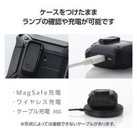 AirPods 4 ケース 用 耐衝撃 衝撃吸収 フタ開閉ロック機能 ブラック AVA-AP06ZEROLBK エレコム 1個（直送品）