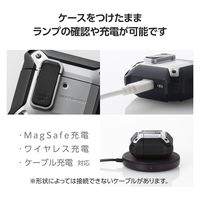 AirPods 4 ケース 用 耐衝撃 衝撃吸収 フタ開閉ロック機能 シルバー AVA-AP06ZEROLSV エレコム 1個（直送品）