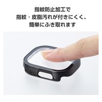 アップルウォッチ カバー Ultra 2/Ultra[49mm] フルカバー ブラック AW-23CFCGEBK エレコム 1個（直送品）