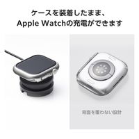 アップルウォッチ カバー Series10[46mm] バンパー ハード シルバー AW-24ABPPMSV エレコム 1個（直送品）