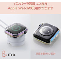 アップルウォッチ カバー Series 10[42mm] バンパー ハード オーロラ AW-24BBPPJACR エレコム 1個（直送品）