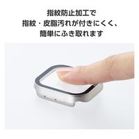 アップルウォッチ カバー Series10[42mm] フルカバー シルバー AW-24BFCGESV エレコム 1個（直送品）