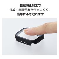 アップルウォッチ カバー Series10[42mm] フルカバー ブラック AW-24BFCGOBK エレコム 1個（直送品）