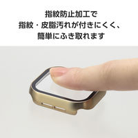 アップルウォッチ カバー Series10[42mm] フルカバー ゴールド AW-24BFCGPGD エレコム 1個（直送品）