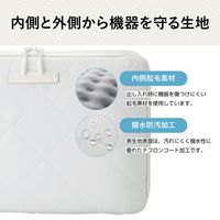 パソコンケース 14インチ クロスステッチ キルティング 衝撃吸収 ソフトアイスクリーム BM-IBQTX14WH エレコム 1個（直送品）