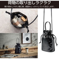 スマホポーチ ショルダーポーチ 斜めがけ / ハンドル持ち メタリック生地 メタリックブラック P-MAP08BK エレコム 1個（直送品）