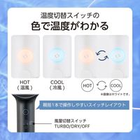 ドライヤー 大風量 速乾 1200W モイスチャーイオン I字型 ブラック TDX300A-K テスコム 1個