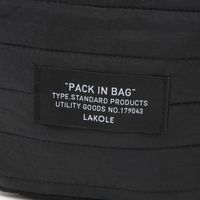 キルティングスクエアポーチ(S) ダークブラック LAKOLE/ラコレ