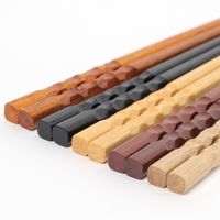 ウッド削り箸5点セット ブラウン LAKOLE/ラコレ