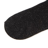 レディース ロングラメルーズソックス ブラック 23～25cm LAKOLE/ラコレ