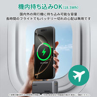 AUKEY モバイルバッテリー直挿しUSBーC対応 5000mAh PD20W PB-Y59-GY 1個