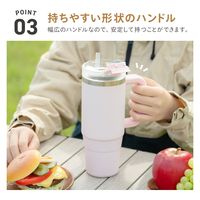 武田コーポレーション ハンドル付きストロータンブラーCBK 880ml HD-STT880CBK 1箱(6個入)（直送品）