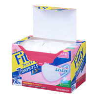 タマガワエーザイ フィッティ Fitty 7DAYSマスク EXプラス ホワイト やや小さめサイズ プリーツ　1箱（60枚入）