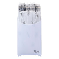 タマガワエーザイ フィッティ　Fitty シルキータッチ耳ゴムふわり ホワイト やや大きめサイズ プリーツ　1袋（30枚入）