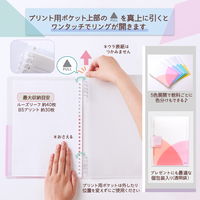 プラス バインダー パスティ ルーズリーフバインダー リングタイプ B5 ピーチピンク 97080 1セット(1冊×3)