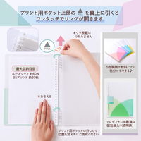 プラス パスティ ルーズリーフバインダー リングタイプ B5 マスカットグリーン 97083 1セット(1冊×3)