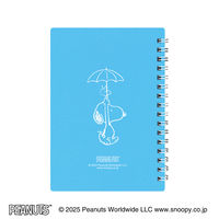 日本ノート リングメモ レインガード スヌーピー A6 7mm40枚 Sブルー SWP87SB 1セット(1冊×3)