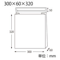 HEIKO 紙製クッション付き宅配袋 茶 300×60×320mm 封かんシール付 1セット（1袋（10枚入）×5） 004192023