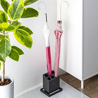 karari（カラリ） 珪藻土 アンブレラスタンド 6本用斜め ブラック 傘立て 1個 アネスティカンパニー