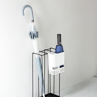 karari（カラリ） 珪藻土 折りたたみ傘用フック式ホルダー アンブレラスタンド 2本用スクエア HO2069 傘立て 1個