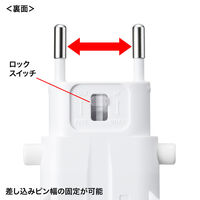 サンワサプライ 海外電源変換アダプタ ホワイト TR-AD4W 1個（直送品）