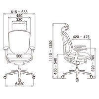【軒先渡し】 エルゴヒューマン エンジョイ ハイタイプ 背メッシュ座モールドクッション ランバーサポート付 グリーン×ブラック 1脚（直送品）